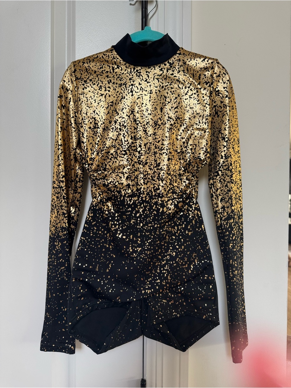 Black and Gold Dance or Acrobatic Costume